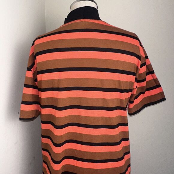 ASOS Knit Dress Stretch Orange Striped Mock Turtle Size  XS - Picture 7 of 9